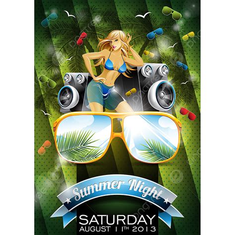 Beach Party Flyer Vector Hd Images Vector Summer Beach Party Flyer