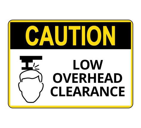 Overhead Clearance Signs Osha Caution Signs Bannerbuzz