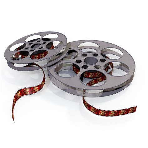 Realistic Film Reels 3d Obj