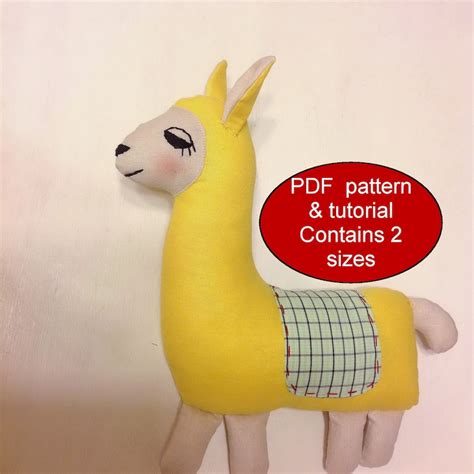 Llama Sewing Pattern And Tutorial Pdf Llama Pattern Diy Lama Etsy