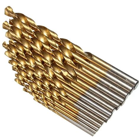 13pcsset Hss Twist Drill Bit Set Titanium Coated Drill Woodworking