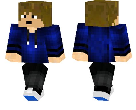 Blue Hoodie Guy Minecraft Pe Skins