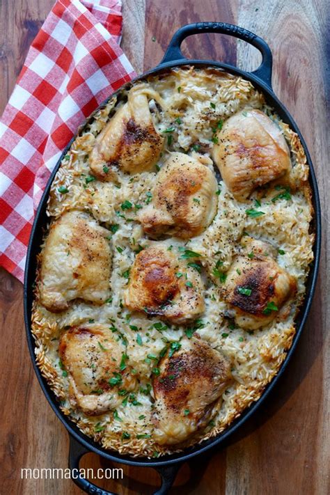 Line casserole with aluminum foil. Oven Baked Chicken and Rice Casserole Recipe - Momma Can