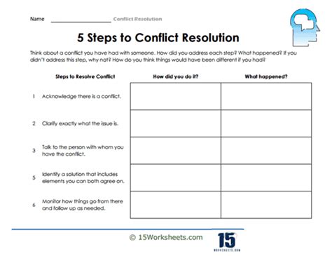 Conflict Resolution Worksheets 15
