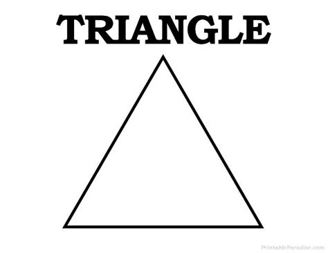Printable Triangle Shape Print Free Triangle Shape Shapes For Kids
