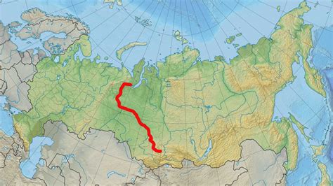 34 Ob River Russia Map Maps Database Source