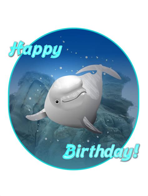 Pop Up Birthday Beluga Whale Card Whale Of A Time Etsy