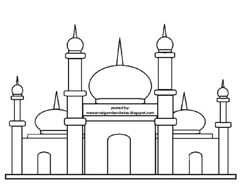 Mari kita simak berikut ini! 2221+ Sketsa Masjid | Sederhana, Berwarna, Simple, Mudah (Lengkap)