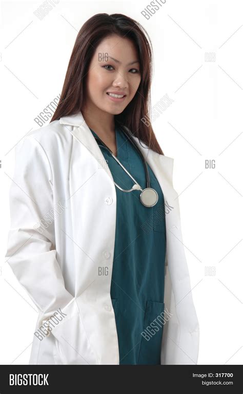 Pretty Asian Doctor Image Photo Free Trial Bigstock