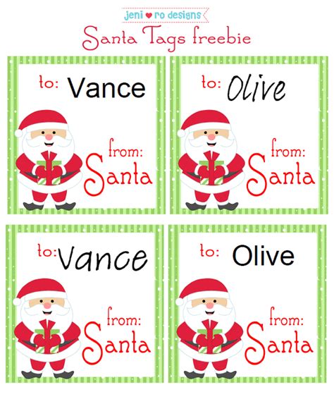 Free Printable Santa Tags To Keep The Magic Alive This Christmas