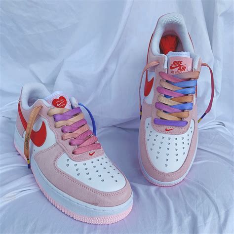 Nike Air Force 1 “love Letter” Tulip Pinkwhiteuniversity Red For Sale