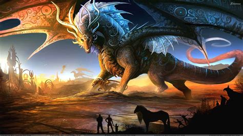 43 Fantasy Dragon Art Wallpaper