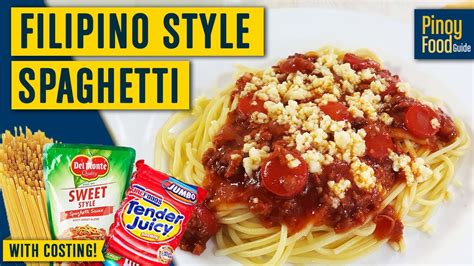 Filipino Style Spaghetti Easy And Affordable Recipe With Costing