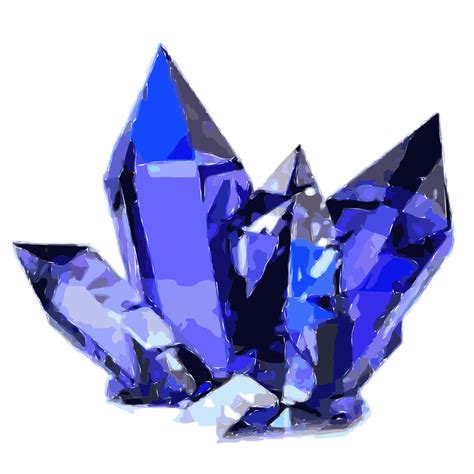 Blue Crystals Vector Clipart Image Free Stock Photo Public Domain