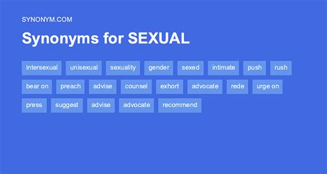 another word for sexual synonyms and antonyms
