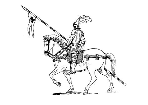 Check spelling or type a new query. Coloring Page knight on his horse - free printable ...