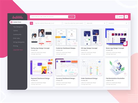 Dribbble Website Redesign Concept Search By Muzli