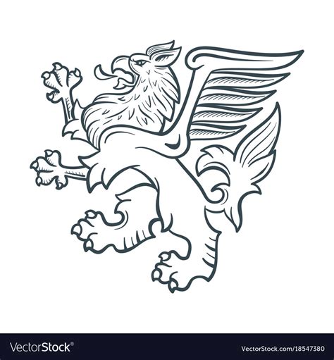 Image Heraldic Griffin Royalty Free Vector Image
