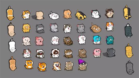 32 Cute Cats Animated Pets Simulation 2d Characters Unity Asset