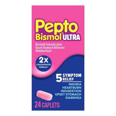 Pepto Bismol Ultra Caplets For Upset Stomach And Diarrhea Relief Over