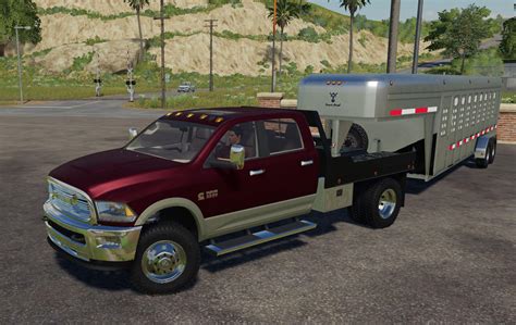 Dodge Ram 3500 Flatbed V1000 Fs19 Farming Simulator 19 Mod Fs19 Mod