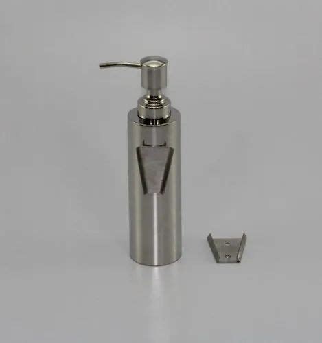 silver stainless steel lotion pump bottle for bathroom at rs 180 piece in moradabad