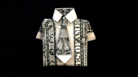 Dollar Origami Shirt And Tie How To Fold A Dollar Bill In To A Shirt And