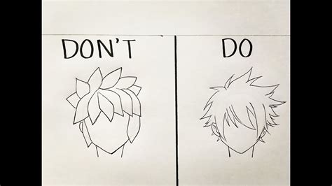 I hope you'll understand me, i'm really bad at explaining and i. Do's and Don'ts in drawing male anime hair - YouTube