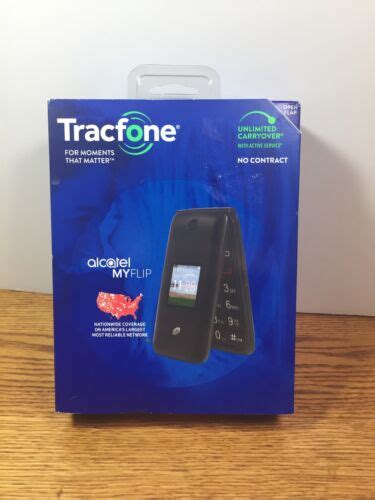 Tracfone Alcatel My Flip 4g Prepaid Flip Phone New In Box Nib Myflip