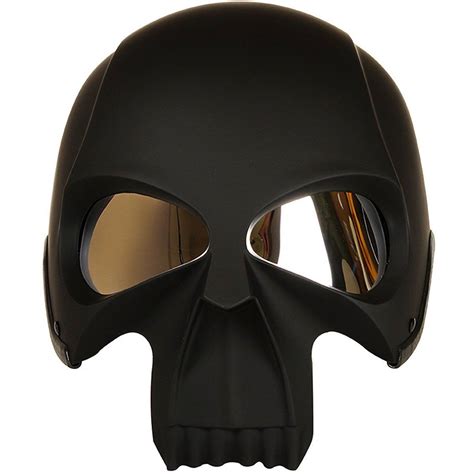 3d Skull Skeleton Matte Black Half Motorcycle Cruiser