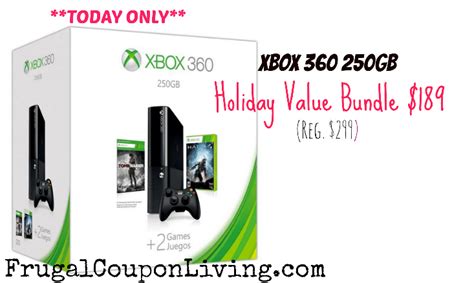 Xbox 360 250gb Holiday Value Bundle Today Only 18999 Down From