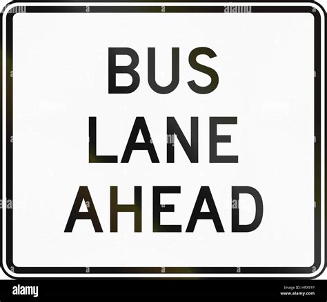 United States Mutcd Regulatory Road Sign Bus Lane Stock Photo Alamy