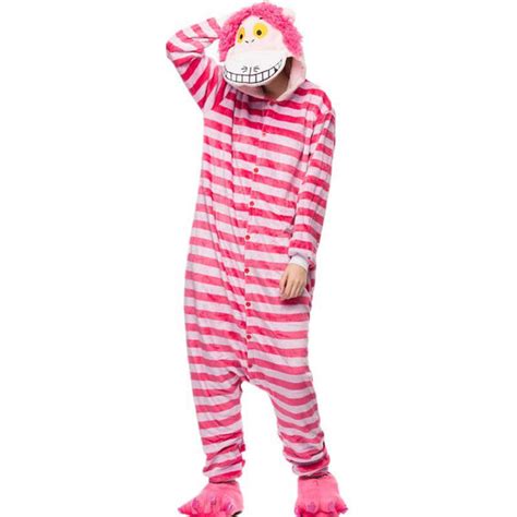 Adult Unisex Kigurumi Animal Onesies Cheshire Cat Hoodie Pajamas