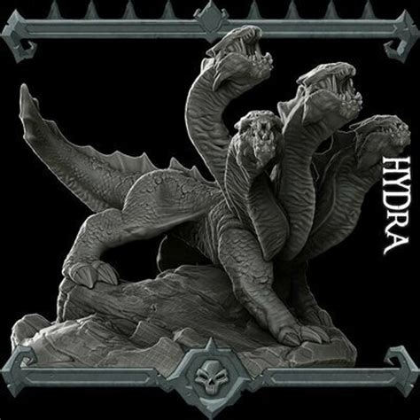 Hydra Dnd 5e Dungeons And Dragons Pathfinder Dark Etsy