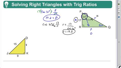 With the help of these triangles? L10.2 Solving Right Triangles with Trig Ratios: Algebra 2 Quick Review by Rick Scarfi - YouTube