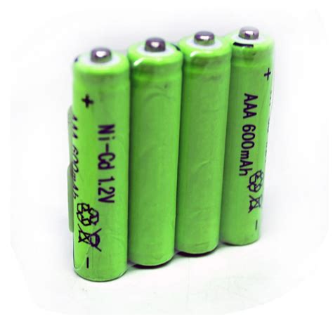 Rechargeable Battery Ni Cd Aaa 600mah 12v 4 Pack Green