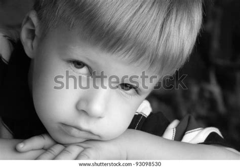 Portrait Little Boy Sad Eyes Stock Photo 93098530 Shutterstock