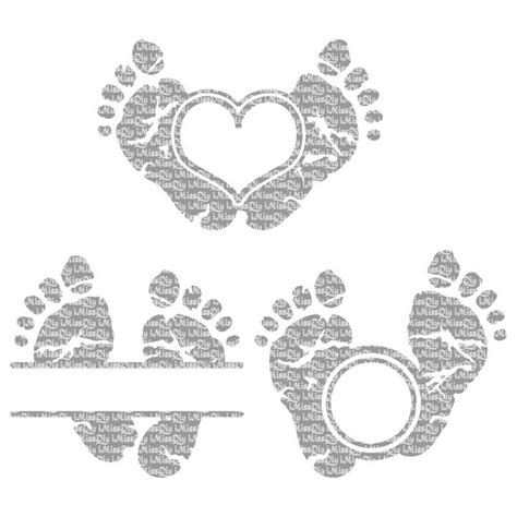 Newborn Baby Feet Svg Foot Footprints Svg Monogram Svg Boy Etsy
