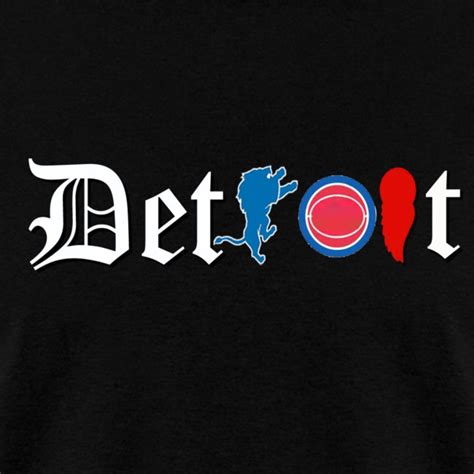 Detroit Logos Mens T Shirt Motorcity Hooligans Apparel