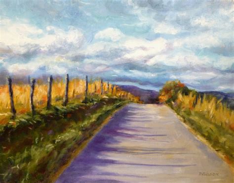 Daily Painting Projects Open Country Road Oil Painting Landscape Art