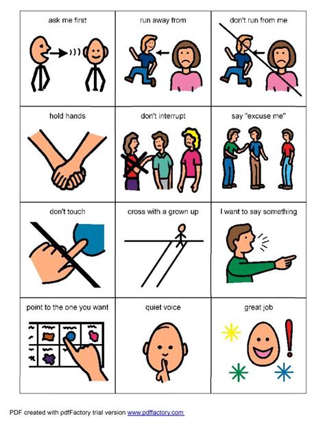 behavior management picture cards ~freebie autism visuals autism behaviors autism activities