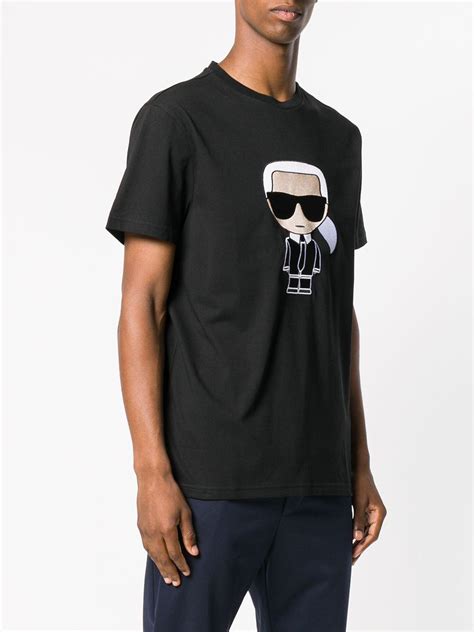 Karl Lagerfeld Karl Cartoon T Shirt In Black For Men Lyst
