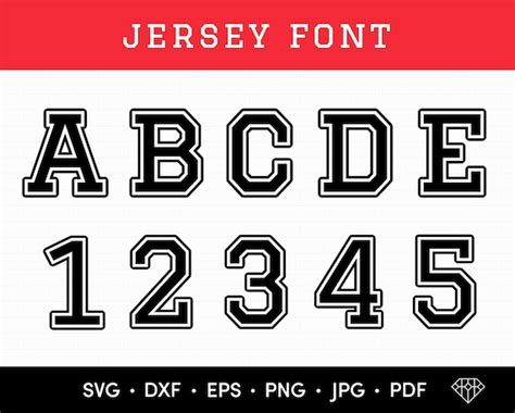 Sports Jersey Font Clipart Varsity Letters Numbers And