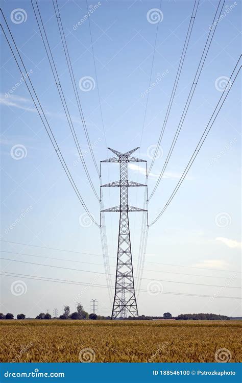 Energy And Power High Voltage Lines Stock Photo Image Of Strength