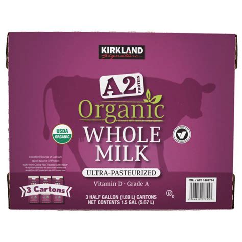 Kirkland Signature Organic A2 Protein Whole Milk Costco Food Database