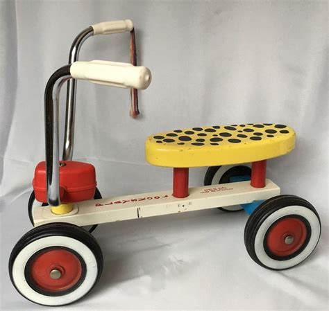 Vintage 1960s Playskool Tyke Bike Ride On Wooden Scooter Riding Toy