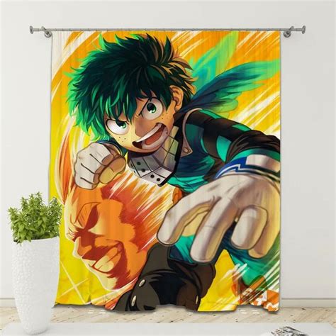 Order My Hero Academia Deku Midoriya Izuku 4 Blackout Curtains For