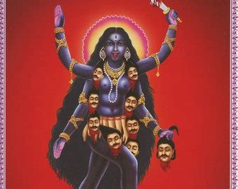 Kali Art Kali Vintage Style Indian Hindu Devotional Etsy