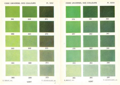 Shades Of Green Chart