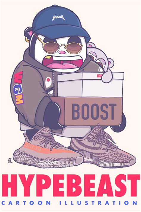 A Cartoon Character Holding A Box With The Words Hyppebeast On It